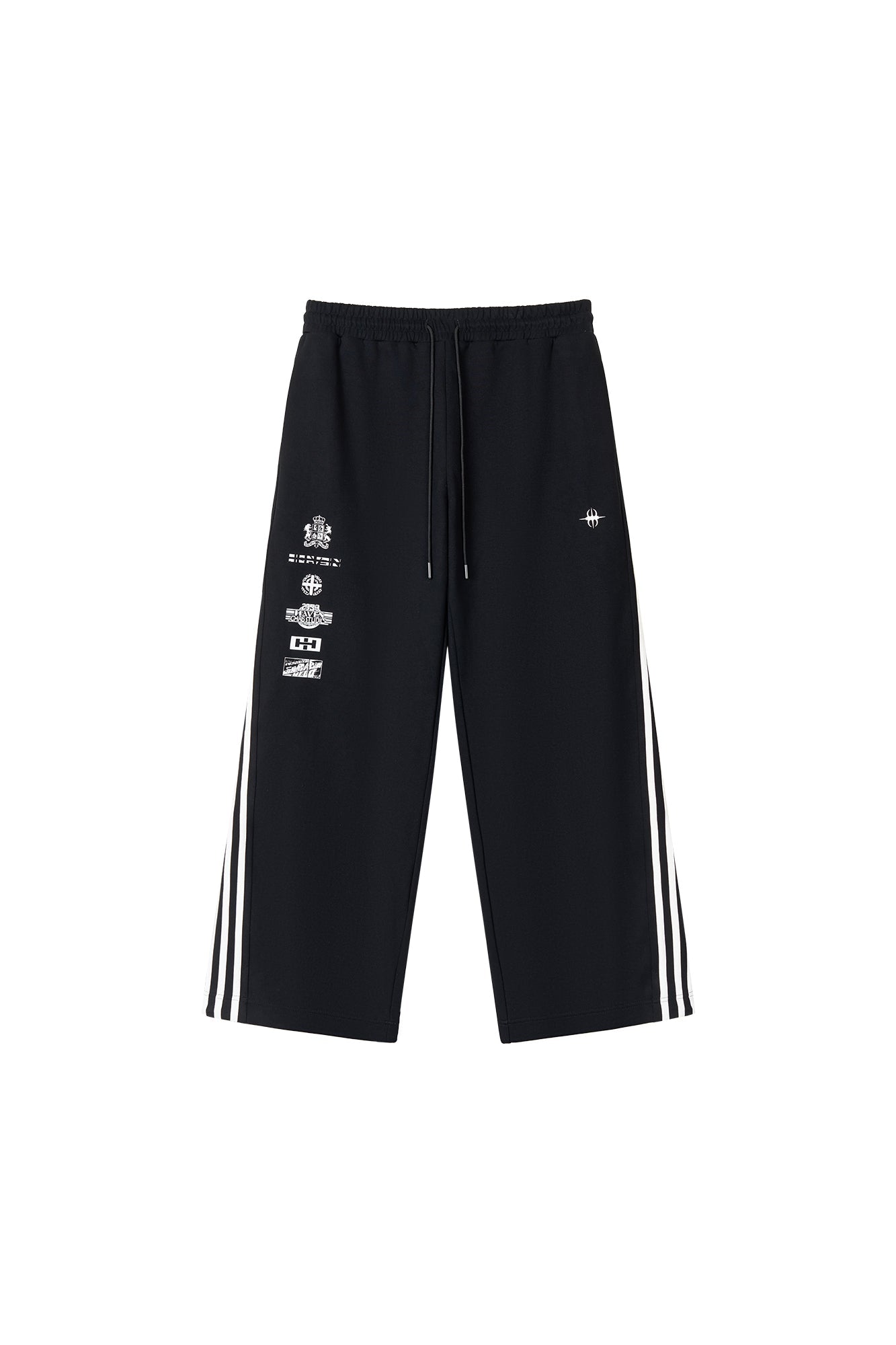 SAVAGEGROWTHWORLD Back-Arc Striped Graphic Track Pants