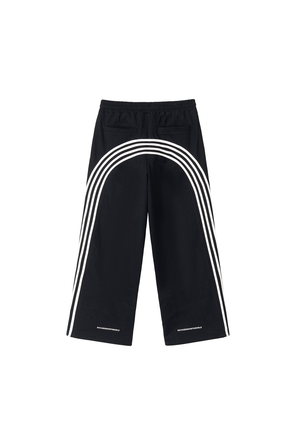 SAVAGEGROWTHWORLD Back-Arc Striped Graphic Track Pants