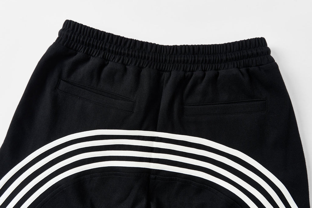SAVAGEGROWTHWORLD Back-Arc Striped Graphic Track Pants