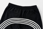 SAVAGEGROWTHWORLD Back-Arc Striped Graphic Track Pants