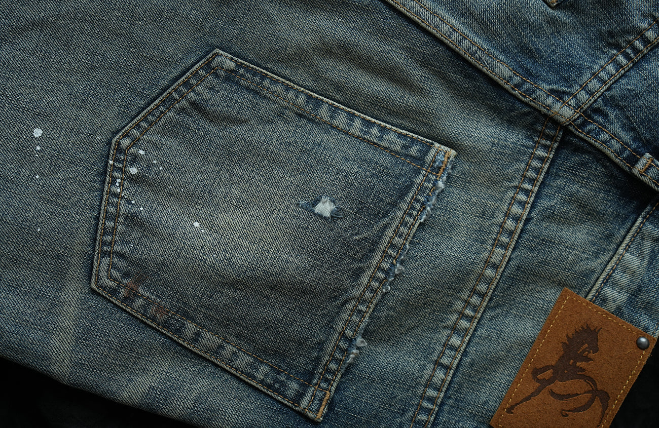 NEIGBORL Ripped Wash Straight-Leg Jeans