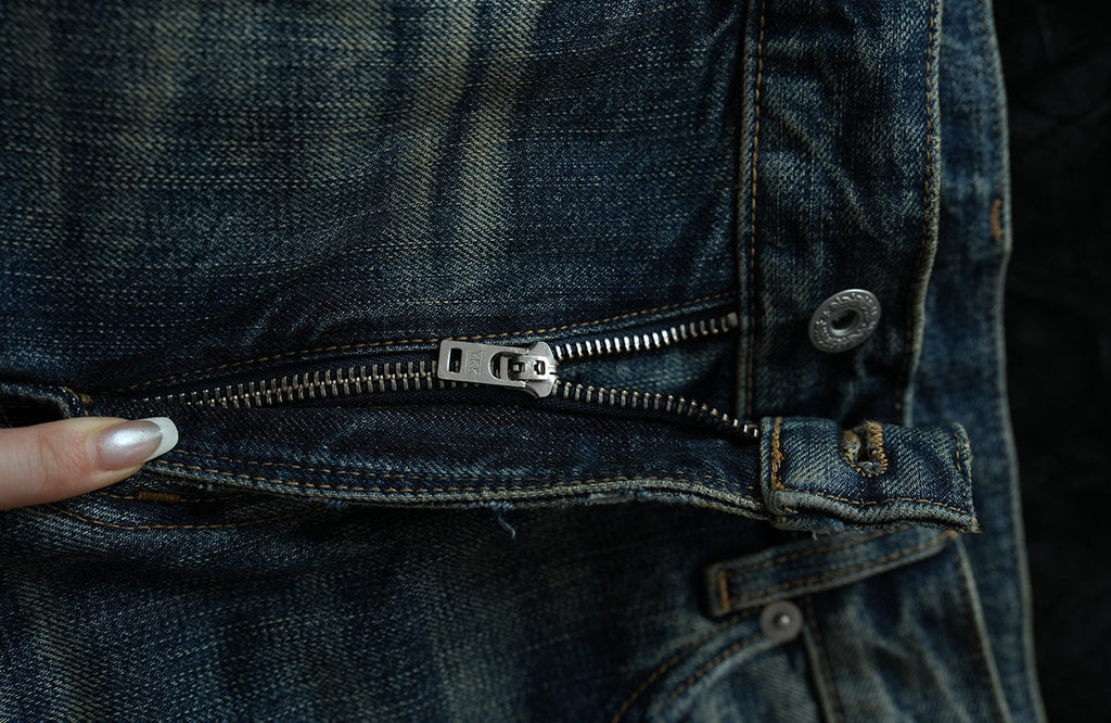 NEIGBORL Ripped Wash Straight-Leg Jeans