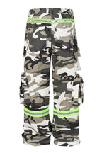SAVAGEGROWTHWORLD Camo Reflective Multi-Pocket Cargo Pants