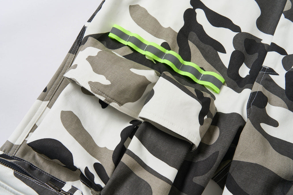 SAVAGEGROWTHWORLD Camo Reflective Multi-Pocket Cargo Pants