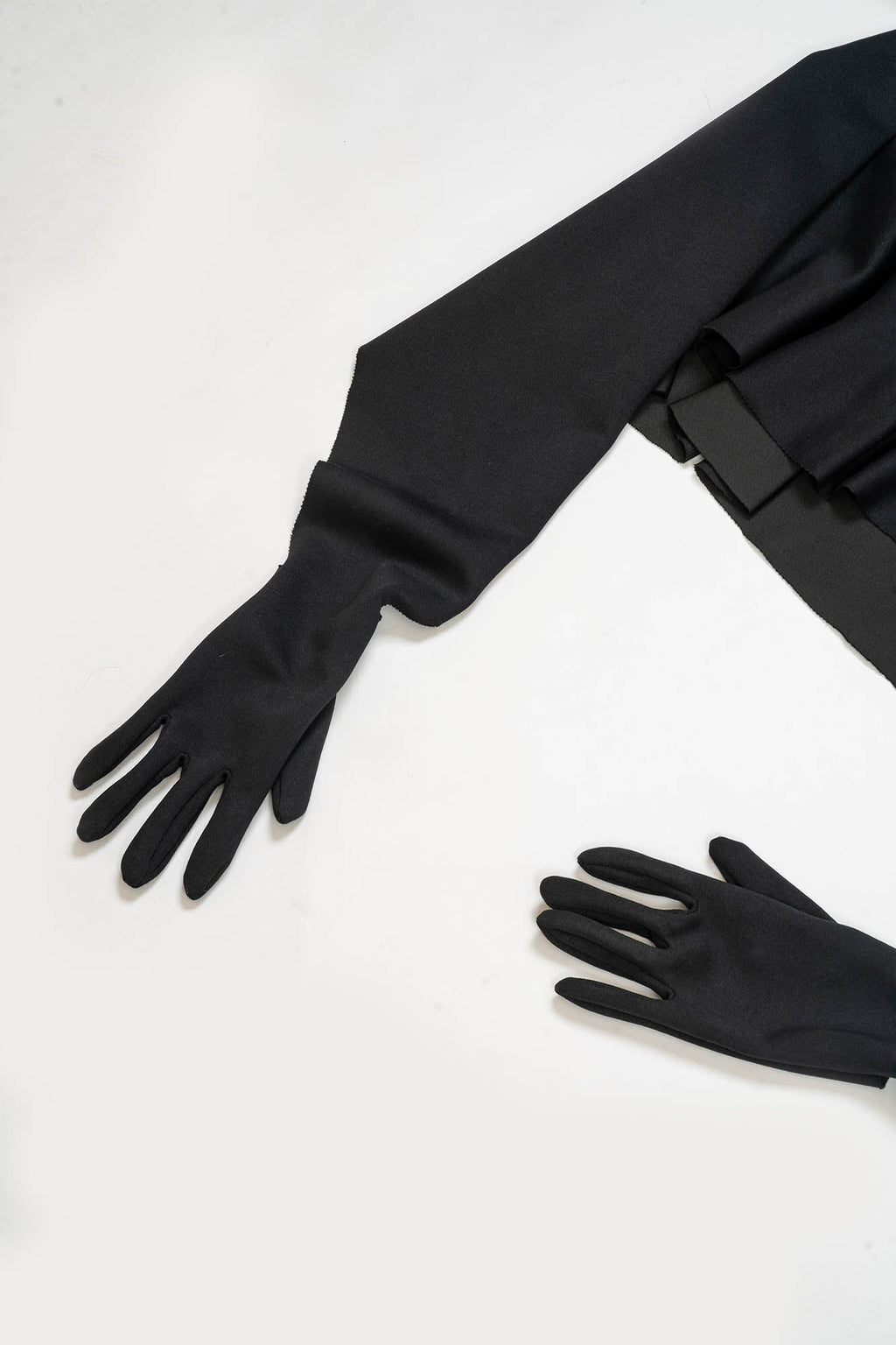 KADAKADA Hooded Glove-Sleeve Cropped Cape