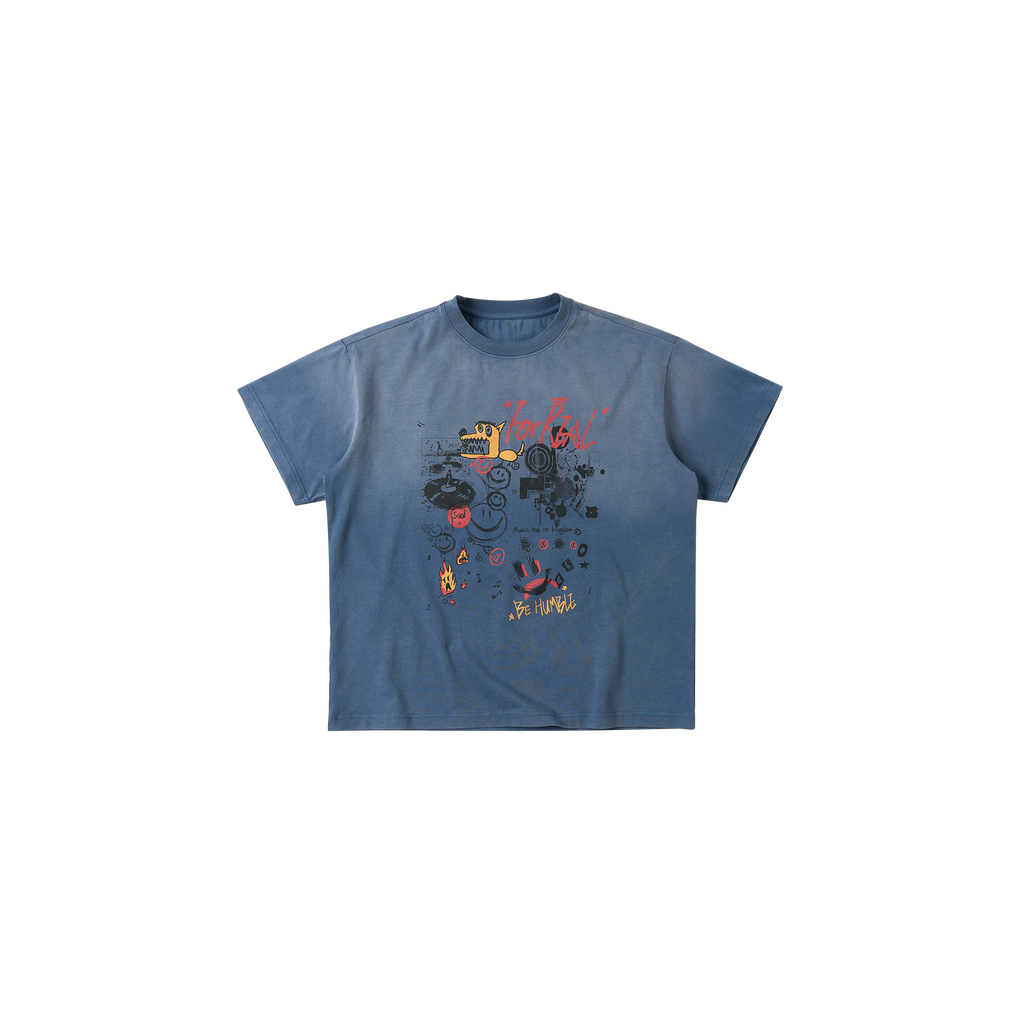 SAVAGEGROWTHWORLD Washed Graffiti Boxy Tee