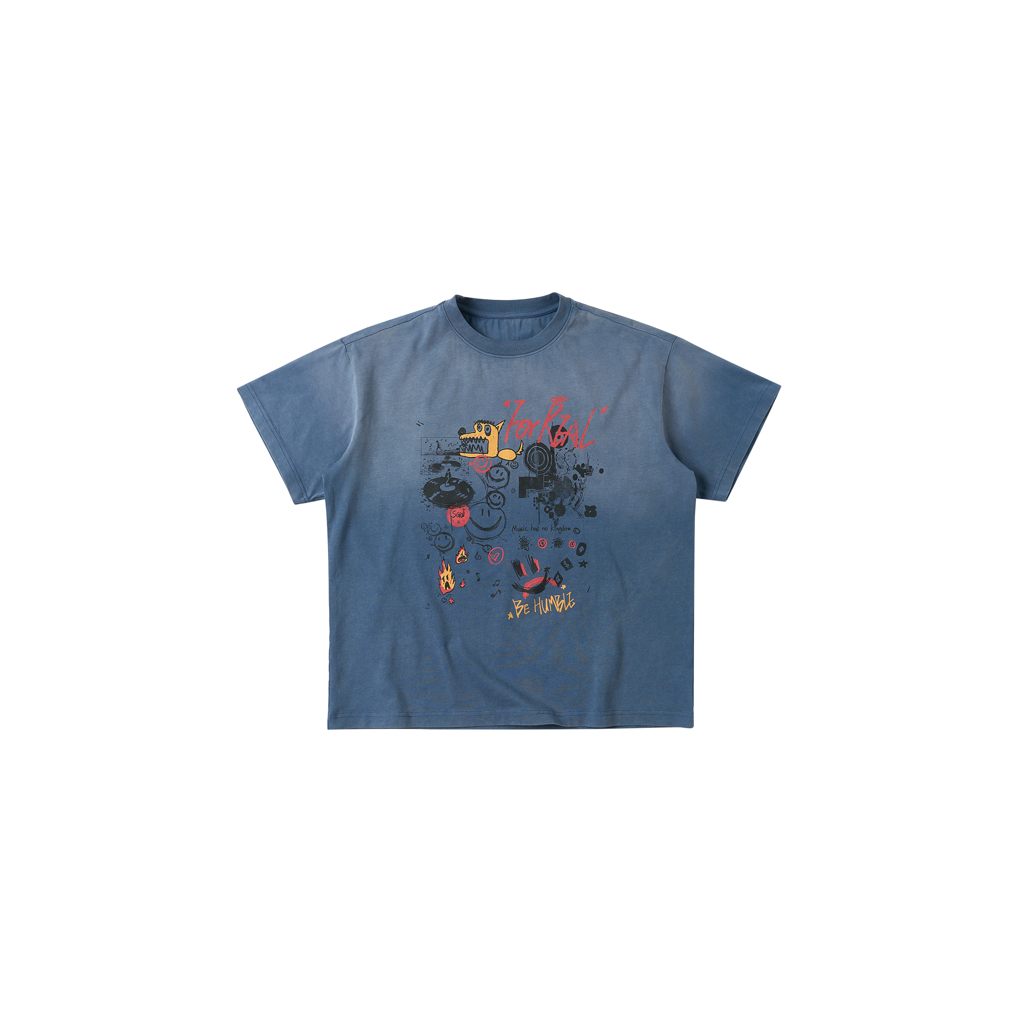 SAVAGEGROWTHWORLD Washed Graffiti Boxy Tee