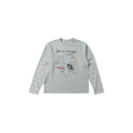 SAVAGEGROWTHWORLD Graffiti Layered Stripe Long Tee