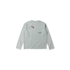 SAVAGEGROWTHWORLD Graffiti Layered Stripe Long Tee