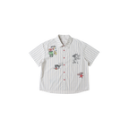 SAVAGEGROWTHWORLD Sketch Stripe Short Sleeve Shirt