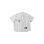 SAVAGEGROWTHWORLD Sketch Stripe Short Sleeve Shirt