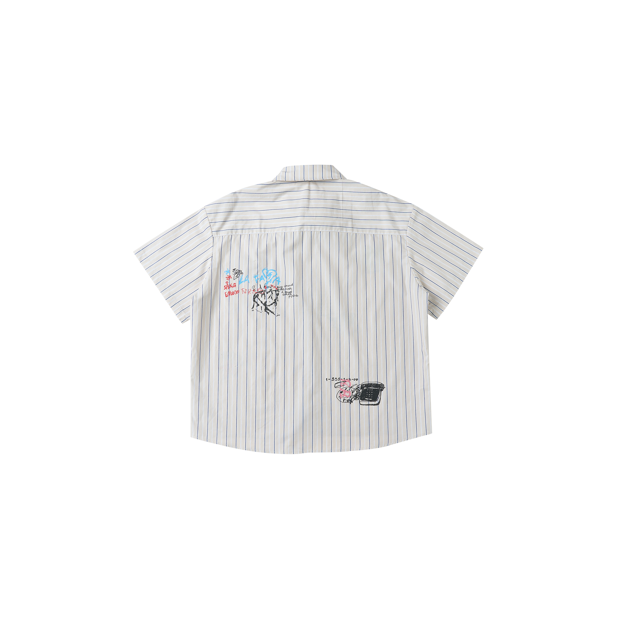 SAVAGEGROWTHWORLD Sketch Stripe Short Sleeve Shirt