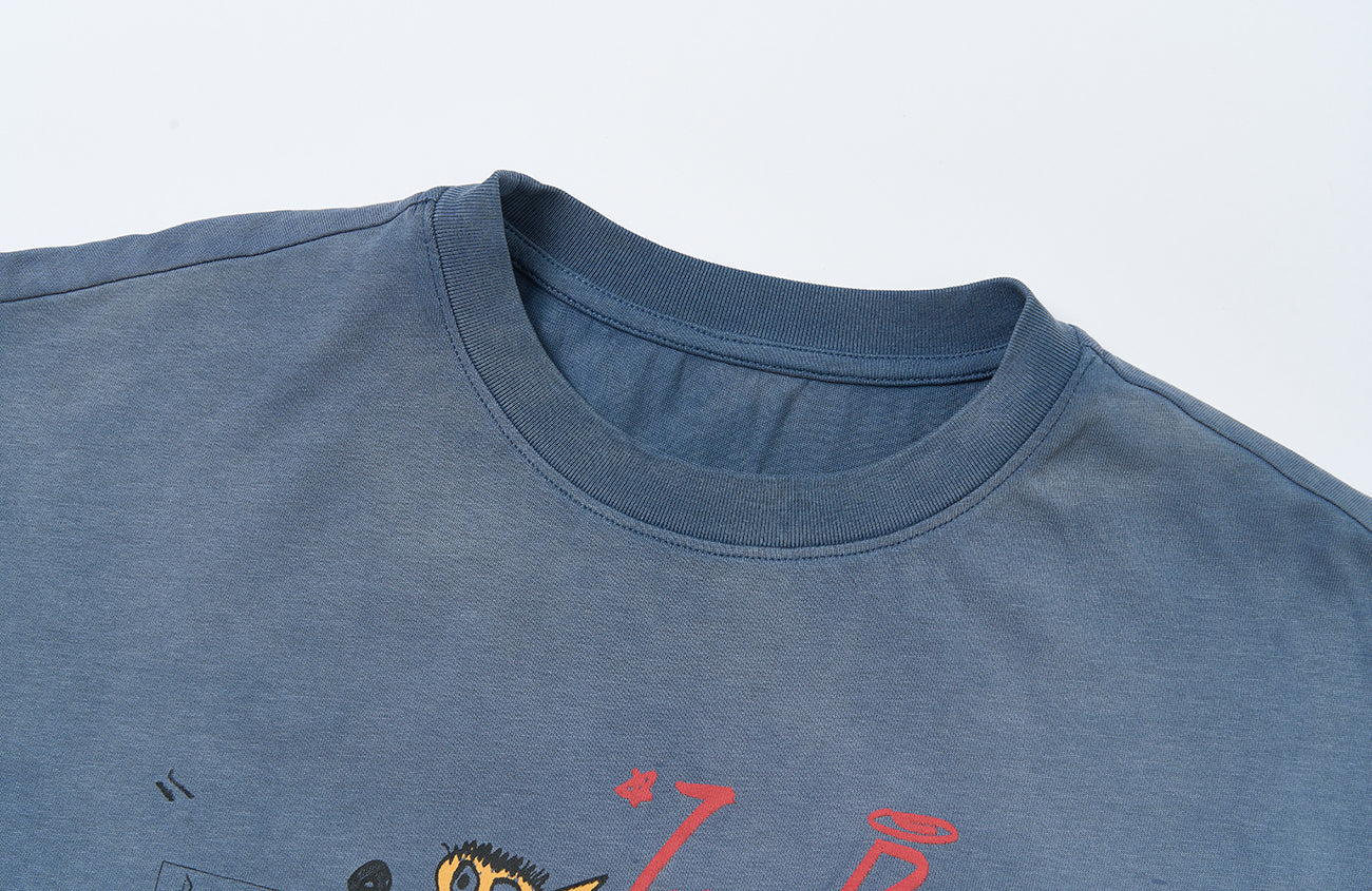 SAVAGEGROWTHWORLD Washed Graffiti Boxy Tee