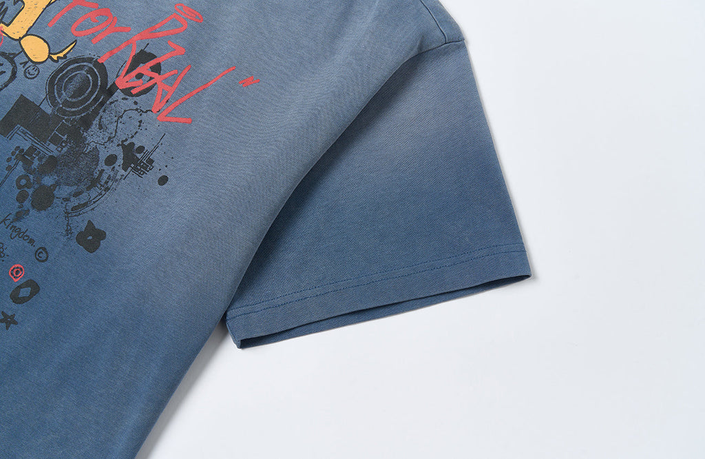 SAVAGEGROWTHWORLD Washed Graffiti Boxy Tee