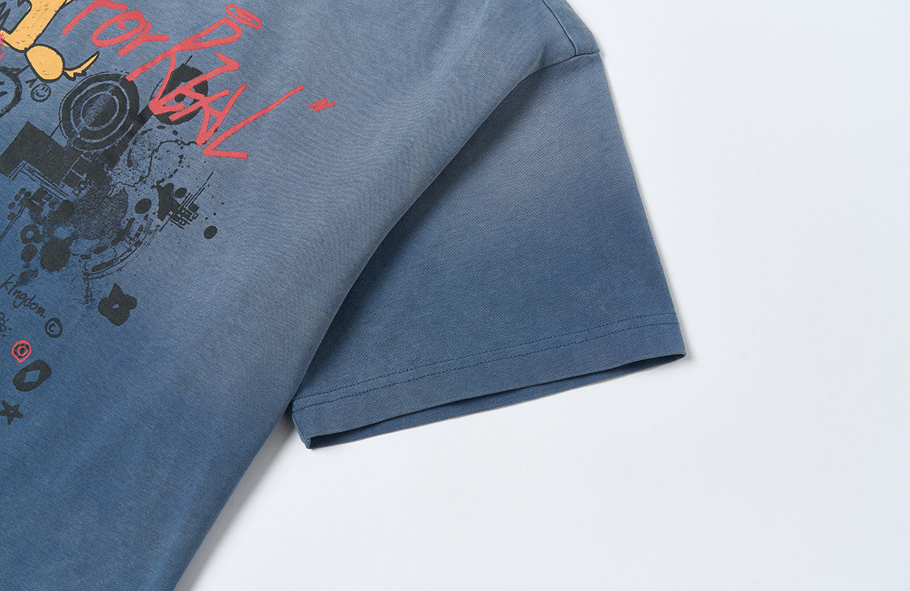 SAVAGEGROWTHWORLD Washed Graffiti Boxy Tee