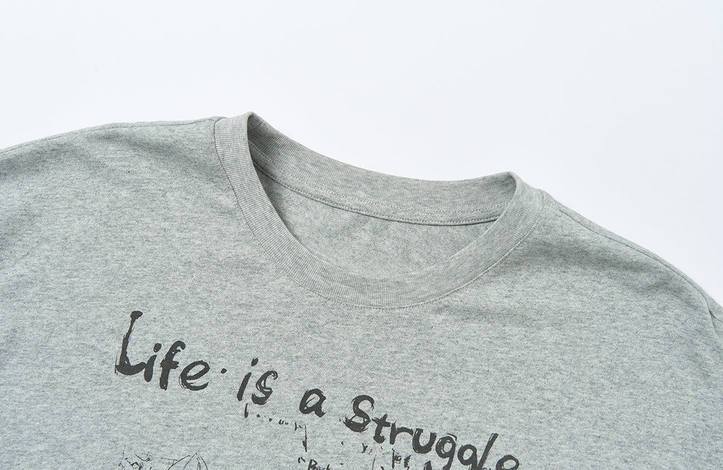 SAVAGEGROWTHWORLD Graffiti Layered Stripe Long Tee