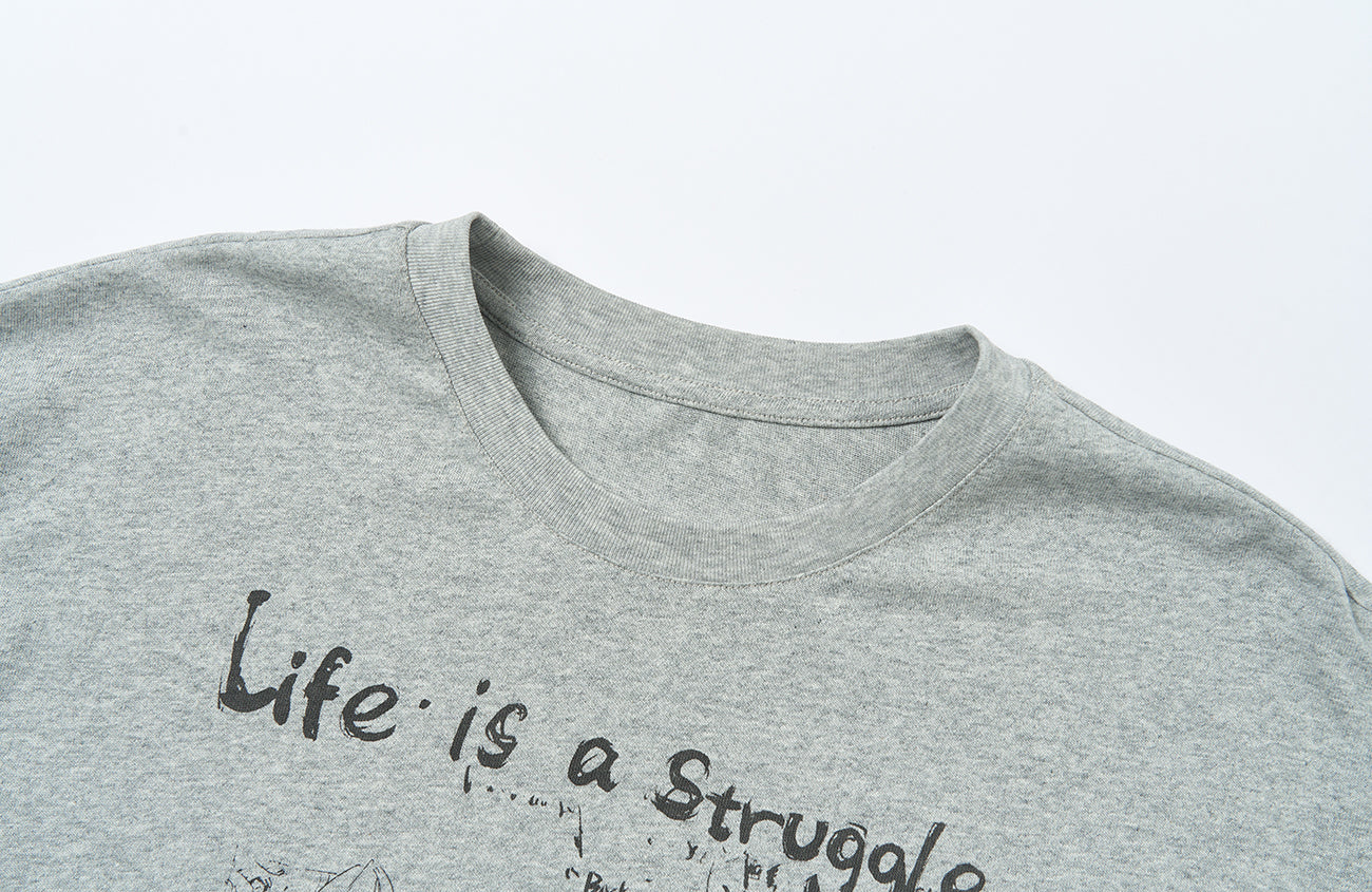 SAVAGEGROWTHWORLD Graffiti Layered Stripe Long Tee