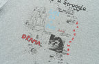 SAVAGEGROWTHWORLD Graffiti Layered Stripe Long Tee