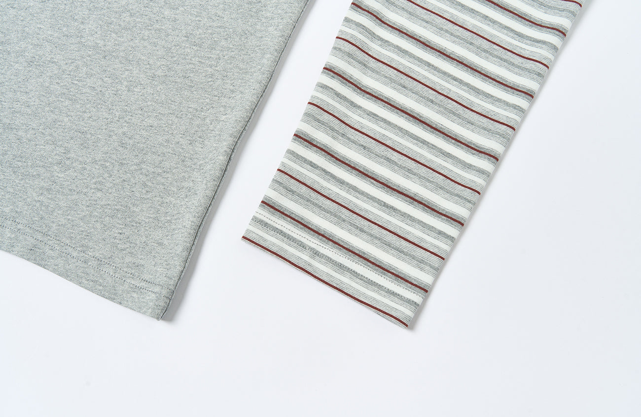 SAVAGEGROWTHWORLD Graffiti Layered Stripe Long Tee