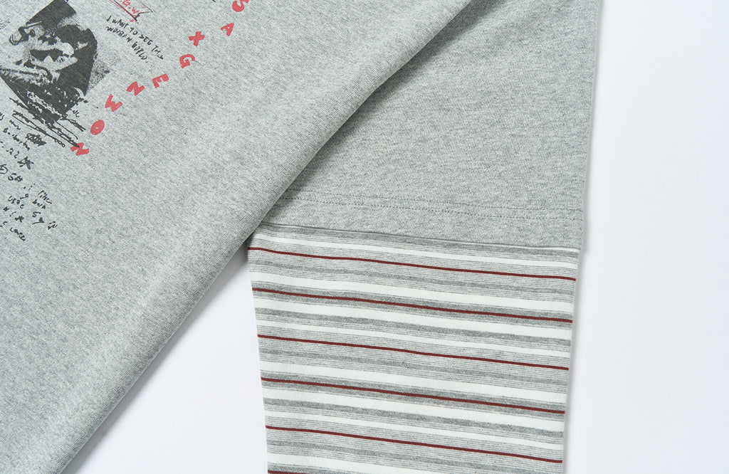 SAVAGEGROWTHWORLD Graffiti Layered Stripe Long Tee