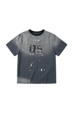 SAVAGEGROWTHWORLD Studded Distressed Graphic T-Shirt