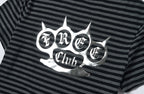 SAVAGEGROWTHWORLD Silver Foil Graphic Stripe T-Shirt