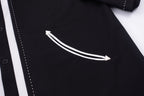 IN EXISTENCE Contrast-Panel Stitch Half Shirt