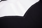 IN EXISTENCE Contrast-Panel Stitch Half Shirt