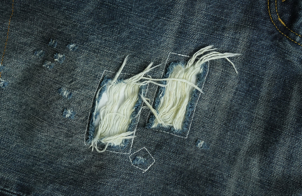 NEIGBORL Distressed Straight-Leg Denim Pants