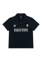 SAVAGEGROWTHWORLD No Wasted Potential Stripe-Back Polo T-Shirt