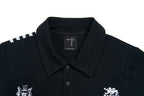 SAVAGEGROWTHWORLD No Wasted Potential Stripe-Back Polo T-Shirt