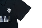 SAVAGEGROWTHWORLD No Wasted Potential Stripe-Back Polo T-Shirt