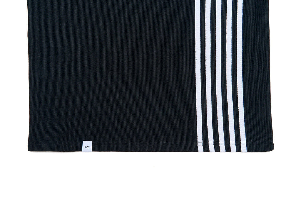 SAVAGEGROWTHWORLD No Wasted Potential Stripe-Back Polo T-Shirt