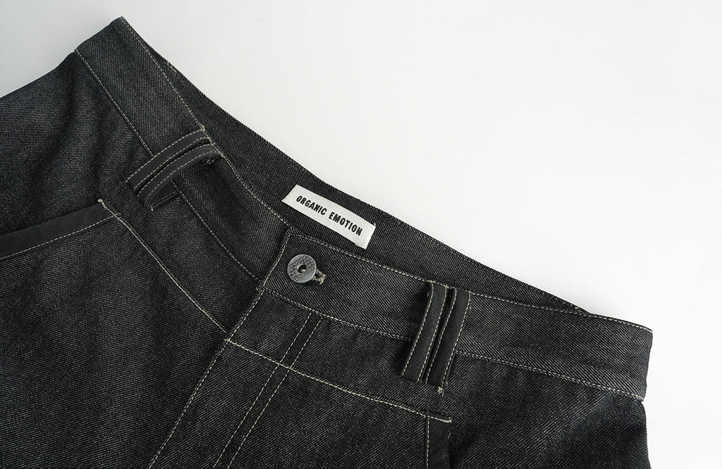 ORGANIC EMOTION Contrast-Paneled Workwear Jeans