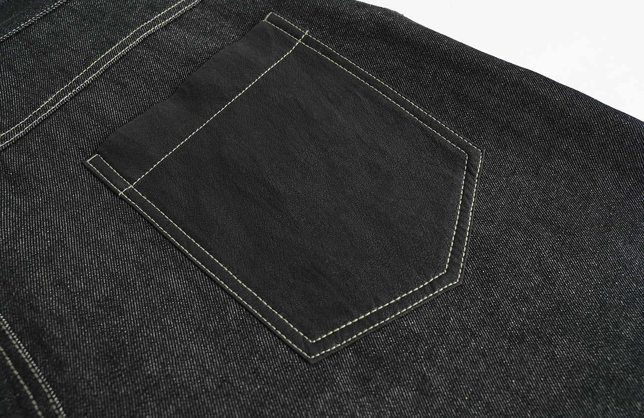 ORGANIC EMOTION Contrast-Paneled Workwear Jeans