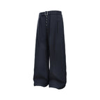 CATSSTAC Button-Closure Striped Double-Pleat Trousers