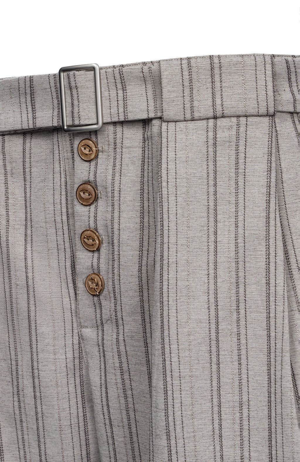 CATSSTAC Button-Closure Striped Double-Pleat Trousers