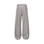 CATSSTAC Button-Closure Striped Double-Pleat Trousers