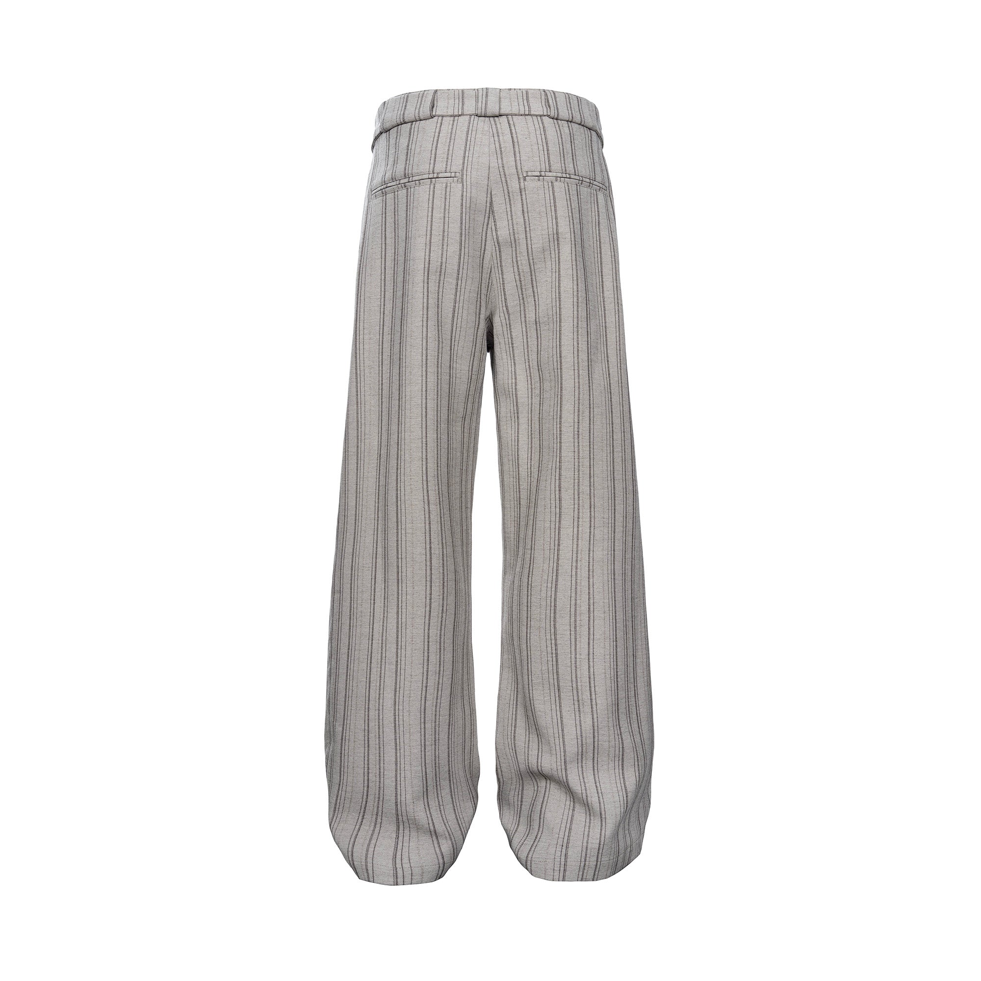 CATSSTAC Button-Closure Striped Double-Pleat Trousers