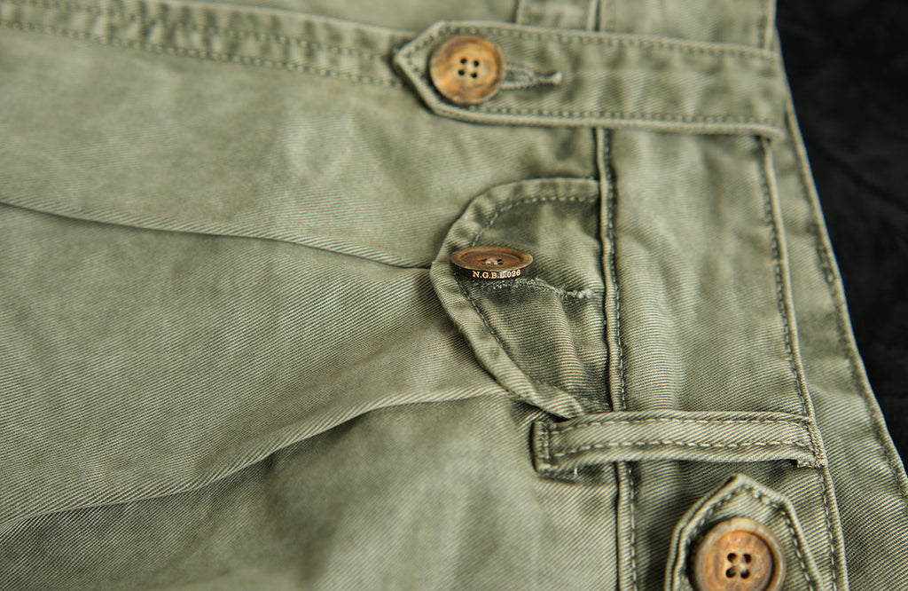 NEIGBORL Retro Washed Multi-Pocket Cargo Shorts