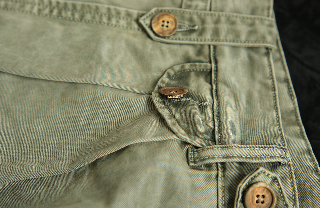 NEIGBORL Retro Washed Multi-Pocket Cargo Shorts