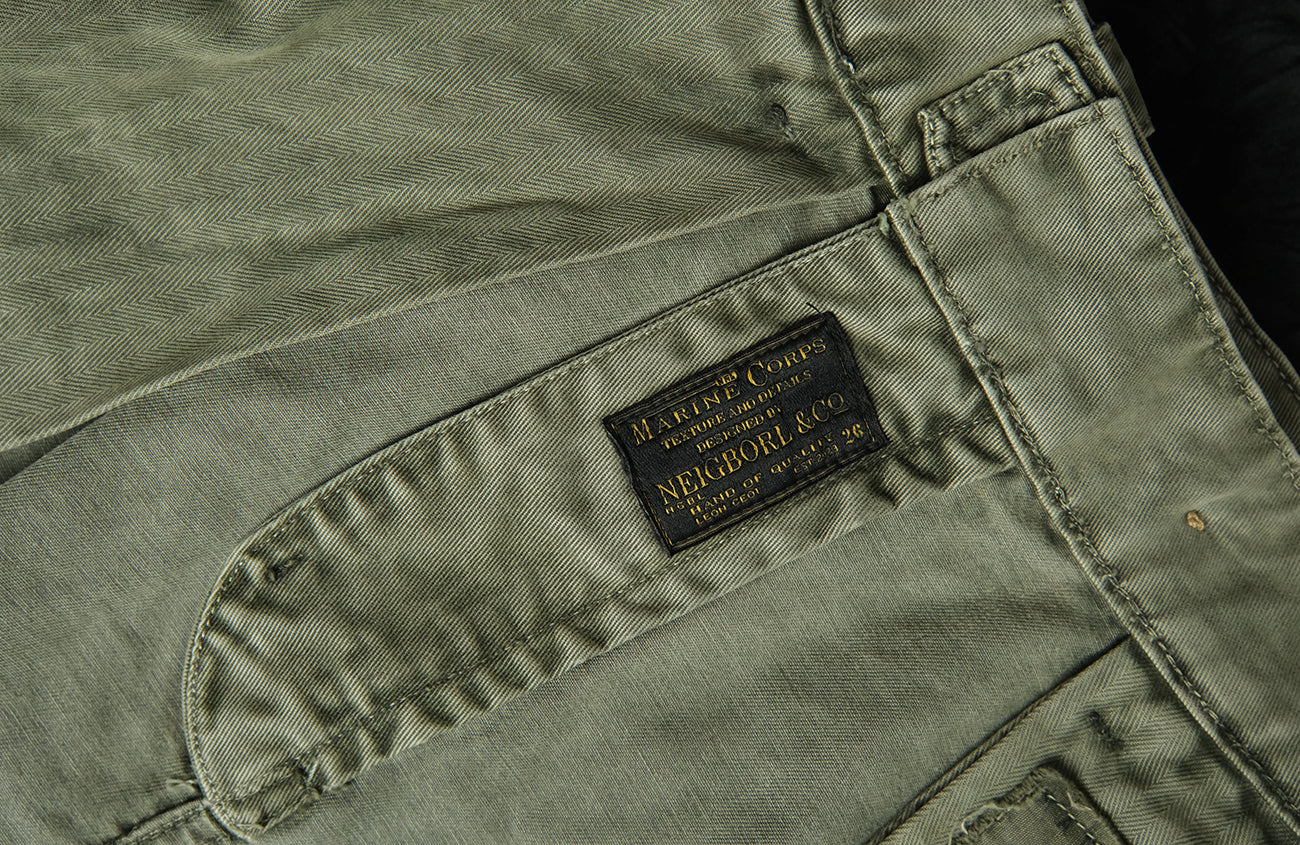 NEIGBORL Retro Washed Multi-Pocket Cargo Shorts