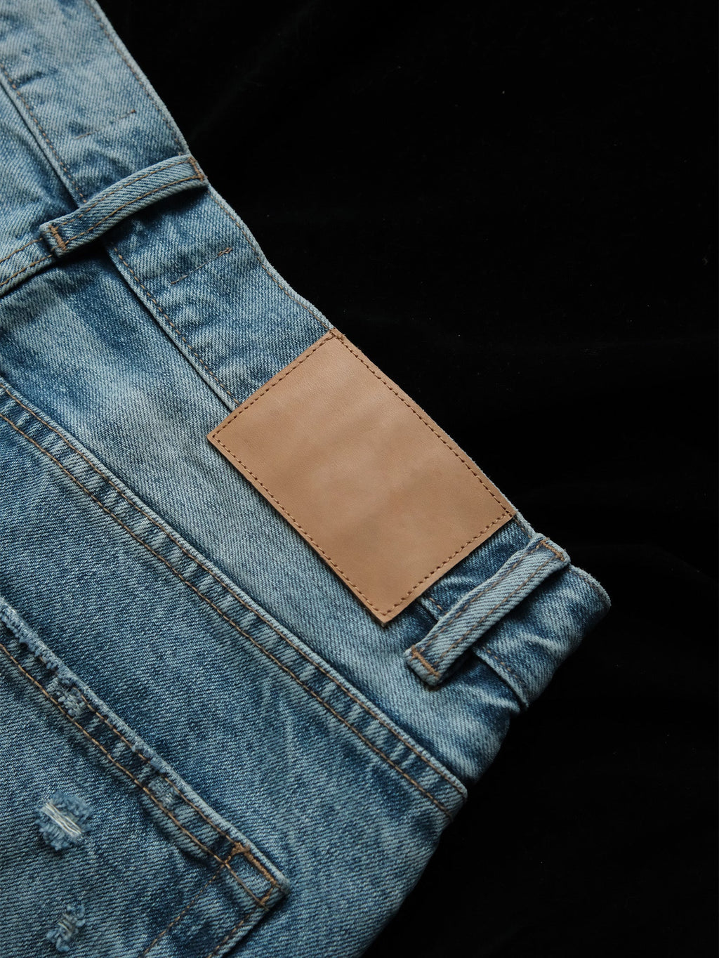 NEIGBORL Washed Distressed Straight-Leg Jeans