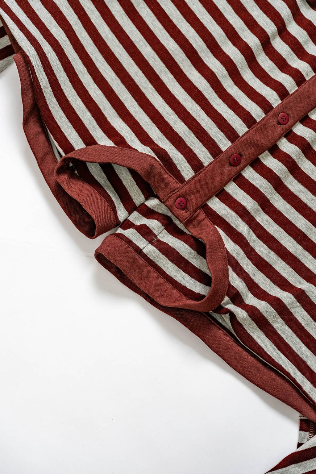 KADAKADA Sweater-Reworked Striped Knit Shorts
