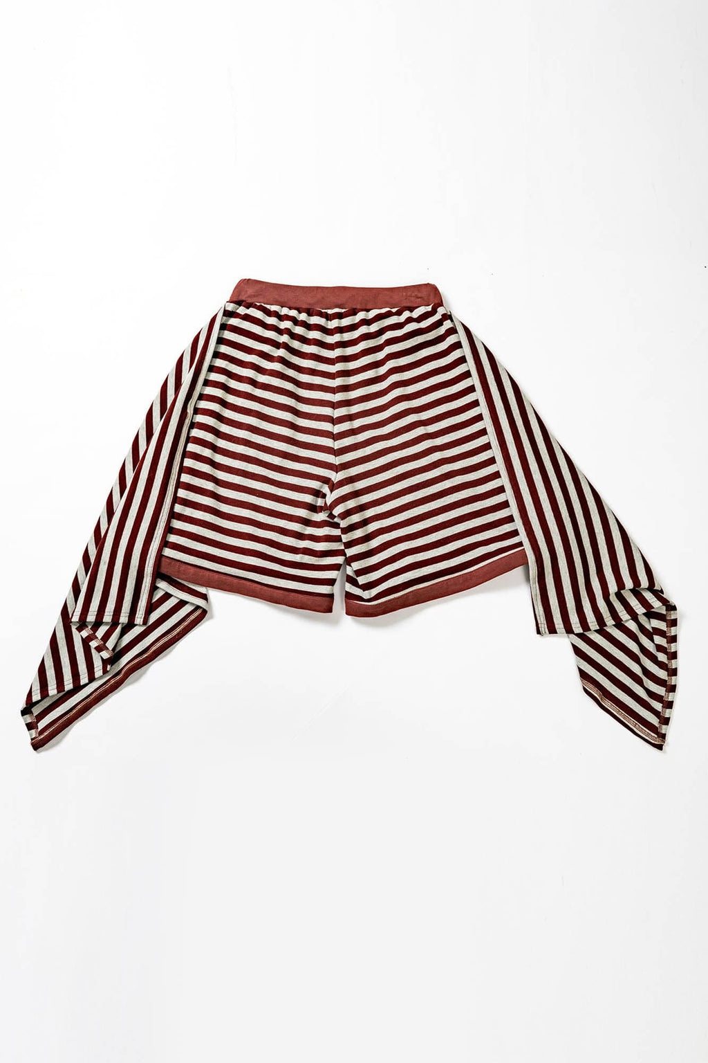 KADAKADA Sweater-Reworked Striped Knit Shorts
