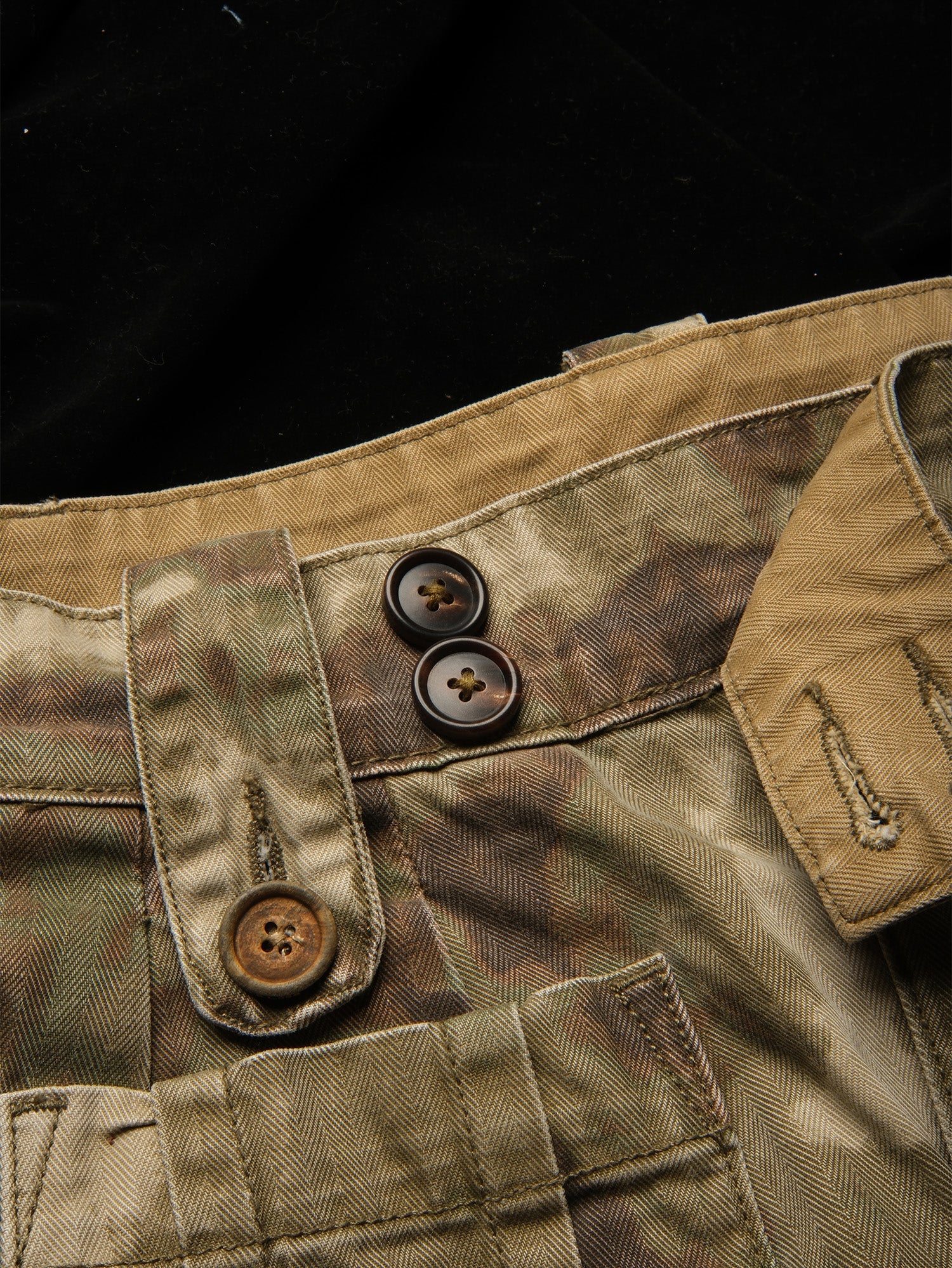NEIGBORL Retro Washed Camo Cargo Shorts