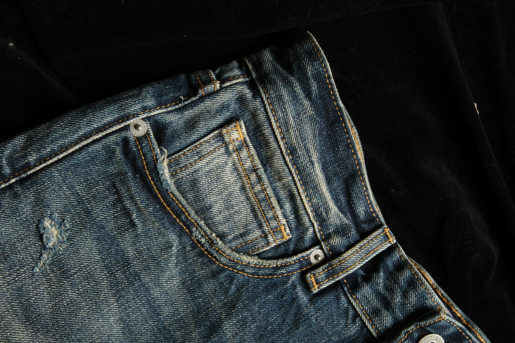 NEIGBORL Washed Distressed Flared Jeans