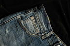 NEIGBORL Washed Distressed Flared Jeans
