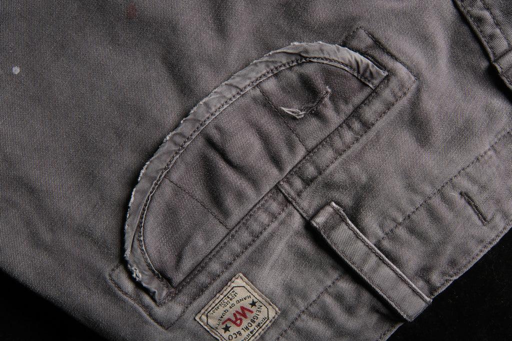 NEIGBORL Distressed Multi-Pocket Washed Cargo Shorts