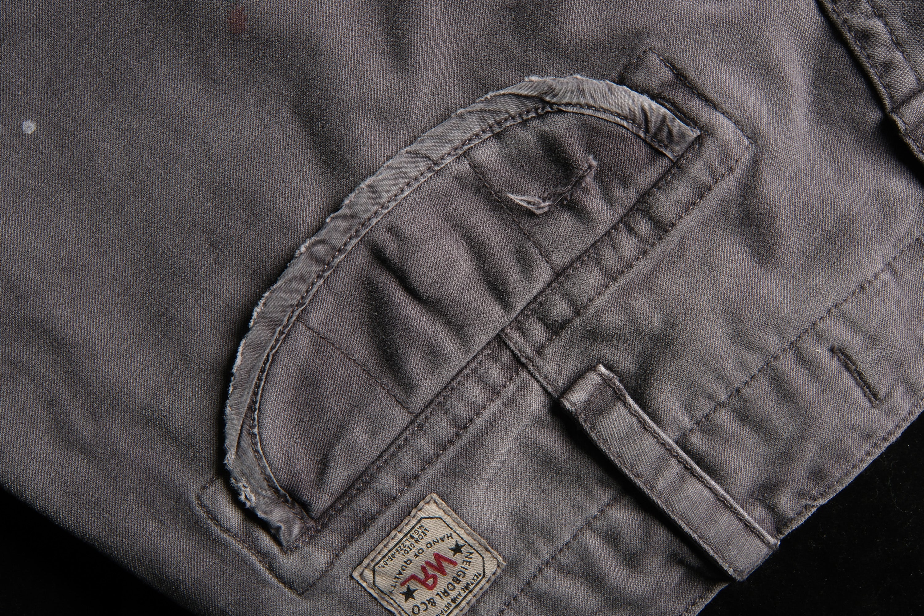 NEIGBORL Distressed Multi-Pocket Washed Cargo Shorts